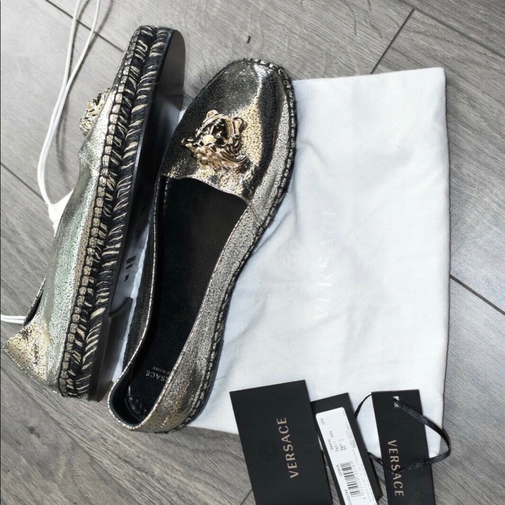Versace Metallic Espadrilles